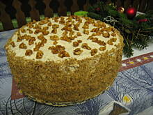 Fot. Iwonka9876, Tort świąteczny orzechowo - kawowy
