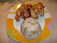 Fot. Ewa1982, Ryż na winie ze skrzydełkami na ostro