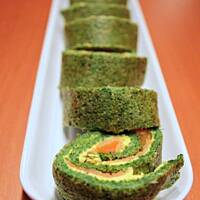 Szpinakowo-łososiowa rolada z chrzanową nutką