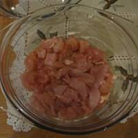 Potrawka z kurczaka z mandarynkami i pieczarkami