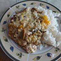 Potrawka z kurczaka z mandarynkami i pieczarkami