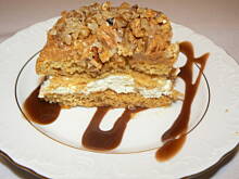 Fot. gosialowicz, miodowe ciacho z orzechową pierzynką