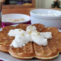 Puszyste gofry bananowe