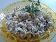 Fot. basia19321, Sałatka porowa z marynowanymi pieczarkami