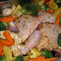 Warzywa i mięso z piekarnika (danie jednogarnkowe)