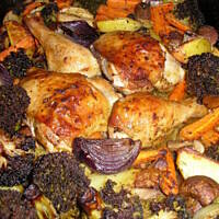 Warzywa i mięso z piekarnika (danie jednogarnkowe)