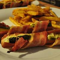 Pieczone parówki z boczkiem