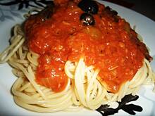Fot. natalka1, Spagetti z tunczykiem i oliwkami