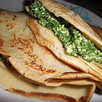 Nalesniki ze szpinakiem i bialym serem