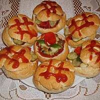 Zapiekane bułeczki z pieczarkami