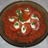 Pieczarki w marchewkowym sosie prawie po grecku