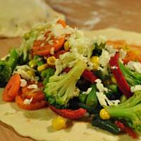 Calzone z warzywami włoskimi