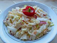 Fot. Mama - Różyczki, Surówka z pekinki z rzodkiewką i porem wg Ani