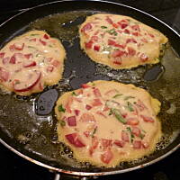 Paprykowe placuszki z pieczarkami!