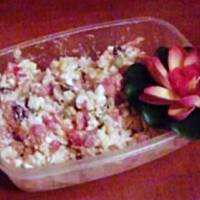 Sałatka z ryżem ,warzywami i sosem tatarskim