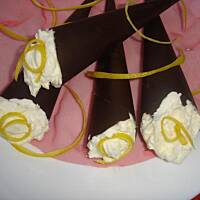 Różki czekoladowe z kremem