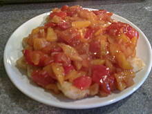 Fot. Ania S, Ryba z brzoskwiniami i papryką