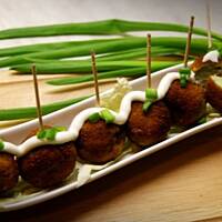 Zielone kuleczki drobiowe