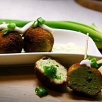 Zielone kuleczki drobiowe