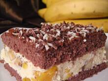 Fot. Mloda, Ciasto z kremem bananowo - brzoskwiniowym