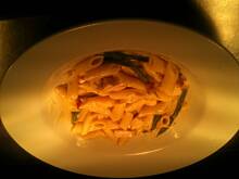 Fot. stroso, makron Penne z chorizo i kurczakiem