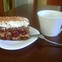 Ciasto truflowe z wiśniami