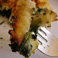 Zapiekanka ze szpinakiem i serem