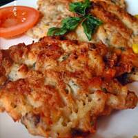 Placki warzywne z kurczakiem
