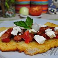 Placki ziemniaczane z kornetkami i fetą