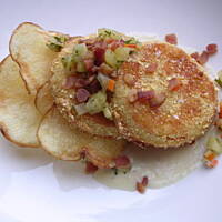 Smażone pomidory z boczkiem