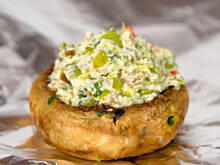 Fot. Wkn, Pieczarki nadziewane serem feta i porem