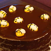 Ciasto miodowo-czekoladowe z pszczółkami Nigelli