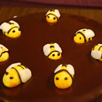 Ciasto miodowo-czekoladowe z pszczółkami Nigelli