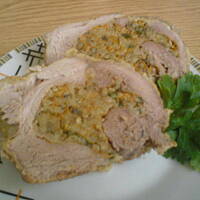 Łopatka faszerowna kaszą