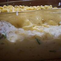 Zapiekanka makaronowa z pieczarkami