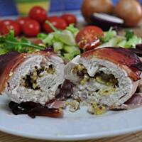 Piersi z kurczaka faszerowane musztardą i mozzarellą