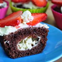 Muffinki z mascarpone i truskawkami