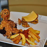 Frytki z kurczakiem z fantazją