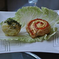 Filet w kształcie muszli z ziemniakami