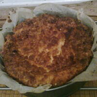 sernik z brzoskwiniami i kokosowa kruszonką