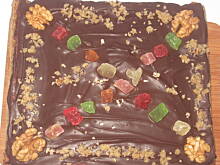 Fot. Małgosia74, Mazurek orzechowy z polewą czekoladową