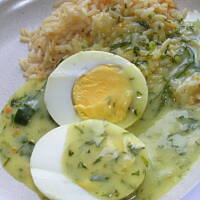 Szybkie obiady-jajka w sosie ziołowo-musztardowym