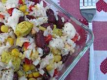 Fot. olusia23, Sałatka z kurczaka curry i fasoli