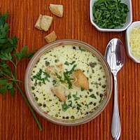 Zupa serowa z ziołami