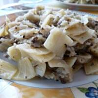 Łazanki ze słodką kapustą i pieczarkami