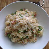 ryż z zielonym groszkiem