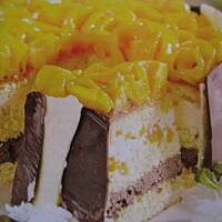 Tort brzoskwiniowo - czekoladowy