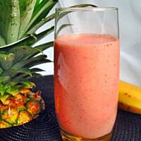 Koktajl ananasowo - truskawkowy