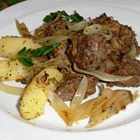 Wątróbka z jabłkami