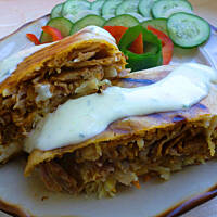 Tortilla a la kebab z grilla